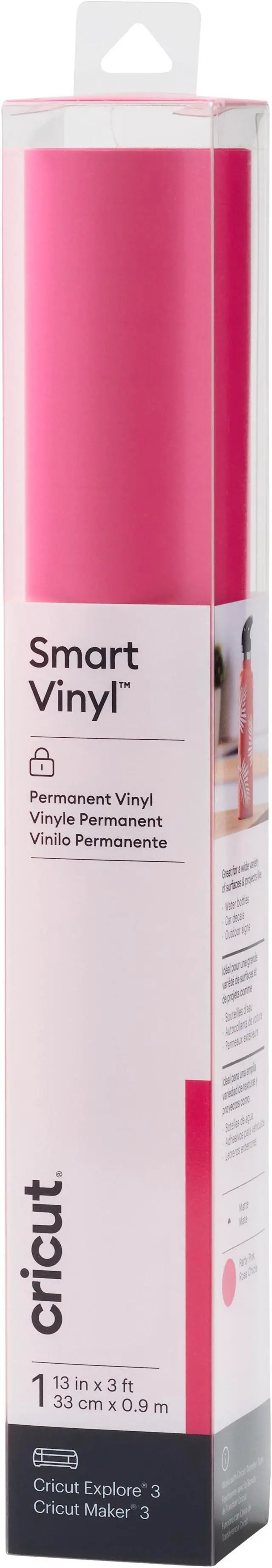 Main image of Cricut Smart Vinyl Permanent Pink | 1 Roll 13inx3ft 2008515