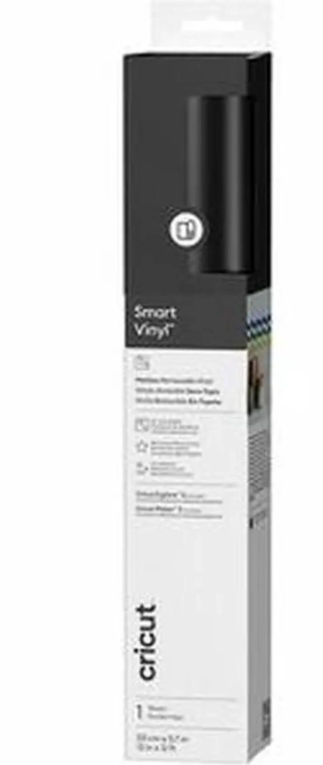 Main image of Cricut Smart Vinyl Craft Vinyl, Black (13 in x 12 ft)