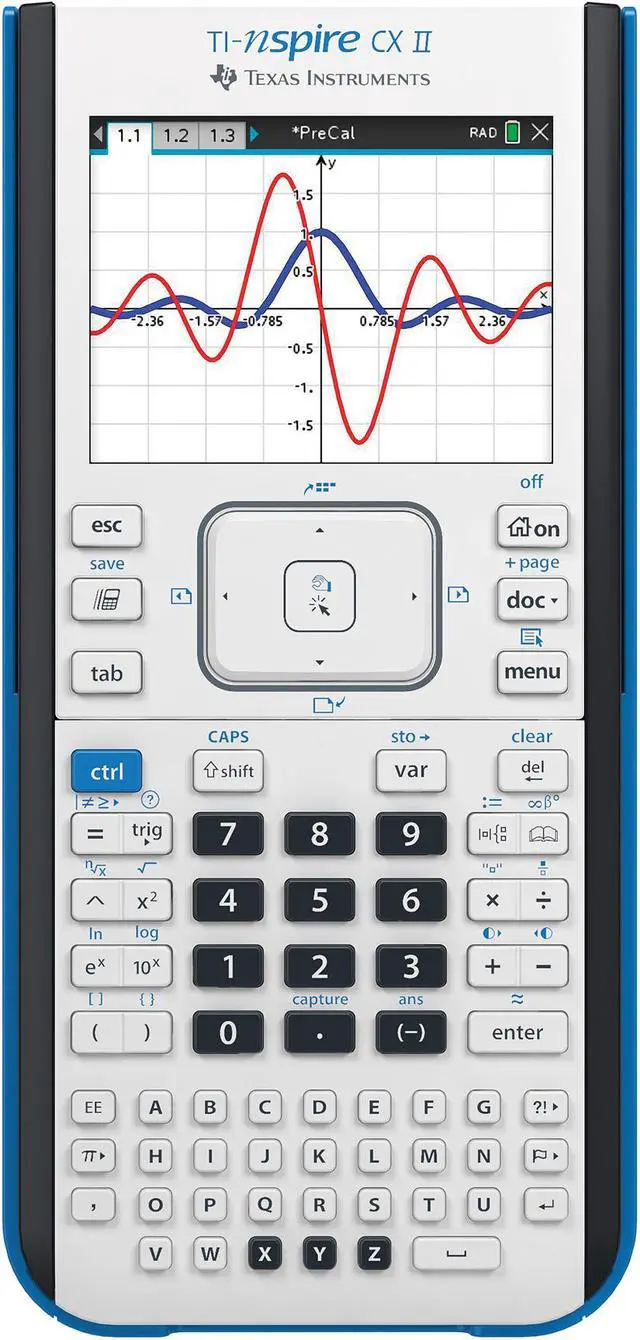Main image of Texas Instruments NSPIRECXII Nspire CX II Graphing Calculator