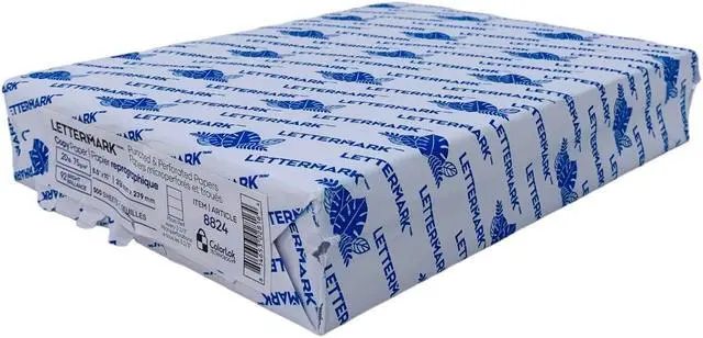 Alt view image 3 of 3 - Domtar Custom Cut-Sheet Copy Paper - 92 Bright - Micro-Perforated Every 3.66" - 20 lb Bond Weight - 8.5 x 11 - White, 500/Ream 8824