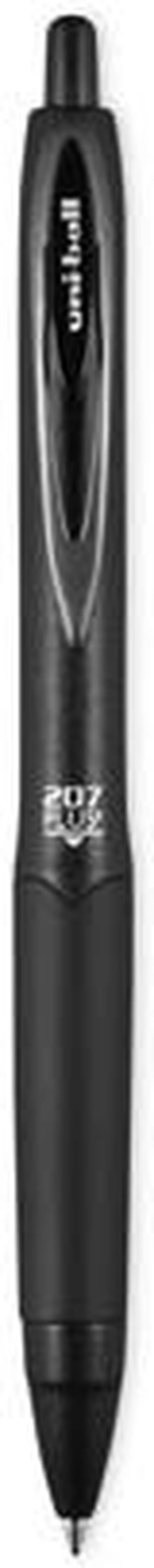 Alt view image 2 of 4 - uni-ball 70158 207 Plus+ Gel Pen, Retractable, Medium 0.7 mm, Black Ink, Black Barrel, 36/Pack