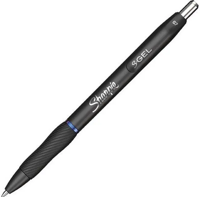 Main image of Sharpie 2096176 S-Gel Retractable Gel Pen, Medium 0.7 mm, Blue Ink, Black Barrel, 36/Pack