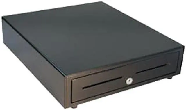 Alt view image 3 of 4 - APG Vasario Series Standard Duty Cash Drawer, 16” x 18”, Dual Media Slots, Multipro 24V, Fixed 5X5 Till, Painted Front, Black, Requires Cable - VB320-BL1618