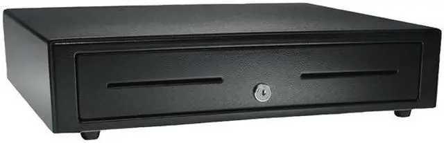 Alt view image 4 of 5 - APG Vasario Series Standard Duty Cash Drawer, 19” x 15”, Dual Media Slots, Multipro 24V, Fixed 5X5 Till, Painted Front, Black, Requires Cable - VB320-BL1915