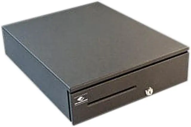 Main image of APG Series 4000 Heavy Duty Cash Drawer, 13” x 17”, 1 Media Slot, Multipro 24V, 4x4 Till, Requires Cable, Painted Front, Black - JB320-BL1317