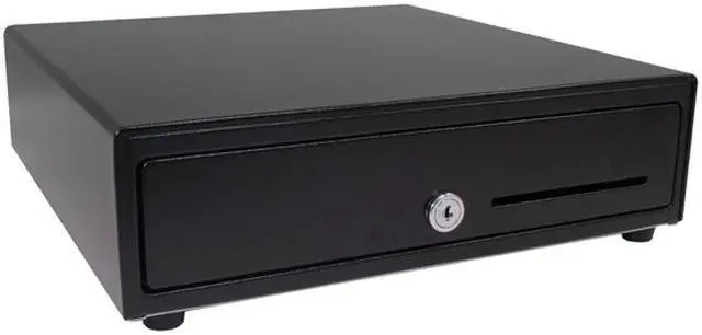 Alt view image 5 of 6 - APG Vasario Series Standard Duty Cash Drawer, 13” x 13”, Single Media Slot, Multipro 24V, Fixed 4x4 Till (US Currency), Painted Front, Black, Requires Cable - VB320-BL1313-B27
