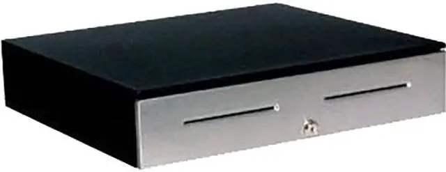 Main image of APG JB320-BL1317-K9 Series 4000 Cash Drawer (13 x 17 Inch, 4 Bill / 4 Coin Till, Painted Front, One Slot, Printer Driven, Keyed K9) Black