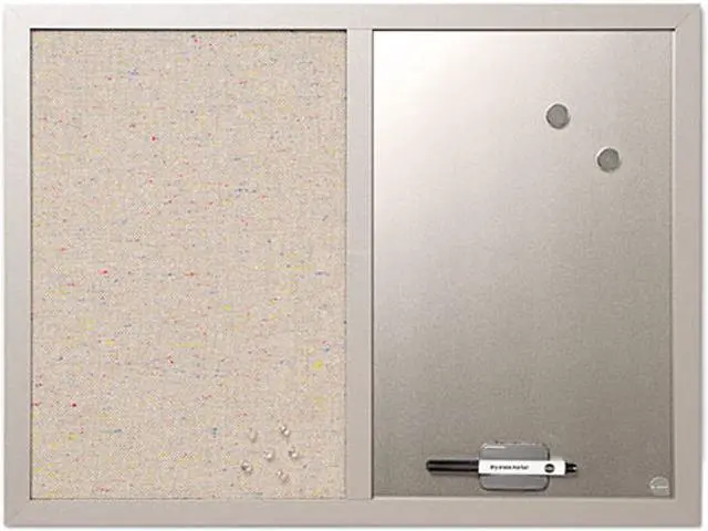 Main image of Bi-Silque MX04331608 MasterVision Combo Bulletin Board, Bulletin / Dry Erase, 24 x 18-inch, Gray Frame