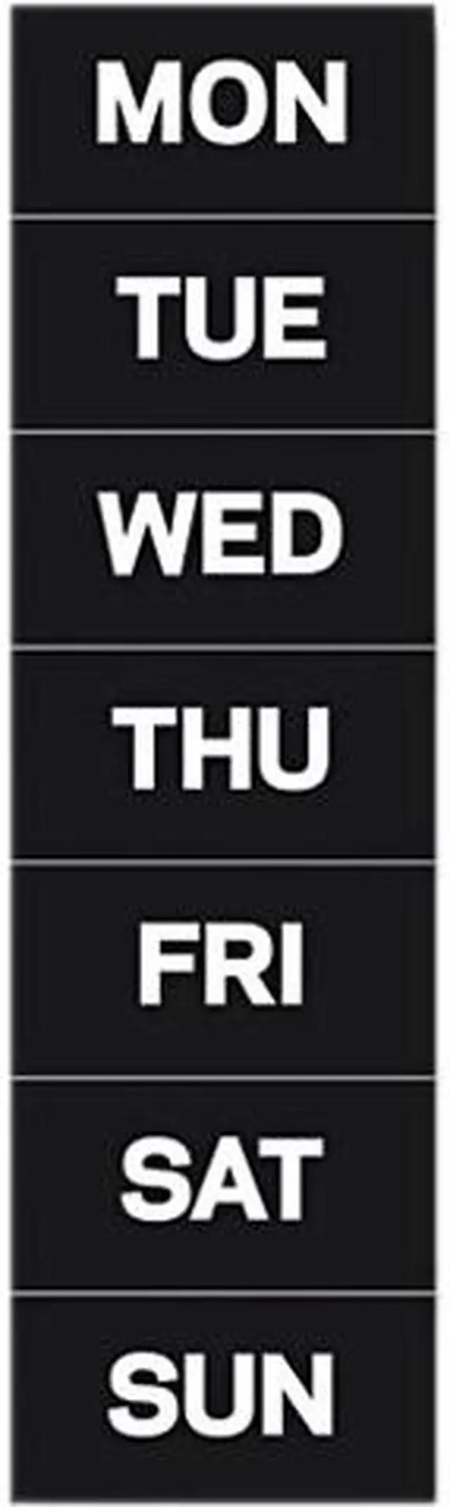 Main image of MasterVision
Calendar Magnetic Tape, Days Of The Week, Black/White, 2" x 1"