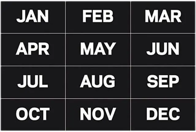 Main image of MasterVision
Calendar Magnetic Tape, Months Of The Year, Black/White, 2" x 1"
