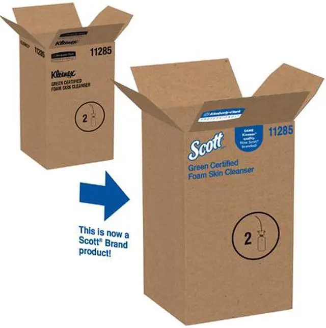 Alt view image 4 of 5 - Scott Essential Green Certified Foam Hand Soap, Ecologo, NSF E-1 Rated (11285), Unscented, Clear, 1.5 L Under-Counter Bottles, 2 Units / Case