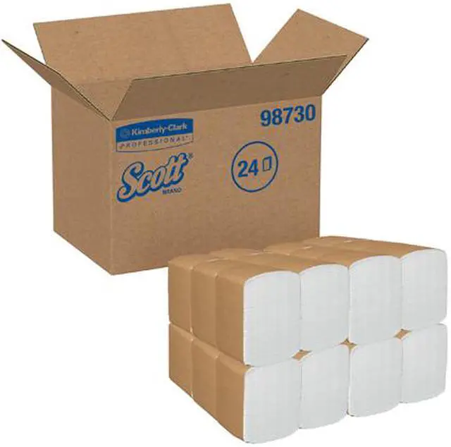 Alt view image 4 of 4 - Scott Dinner Paper Napkins (98730), Disposable, White, 1/8 Fold, 1-Ply, 12" x 17" (Unfolded), 15 Packs of 400 Beverage Napkins (6,000 / Case)