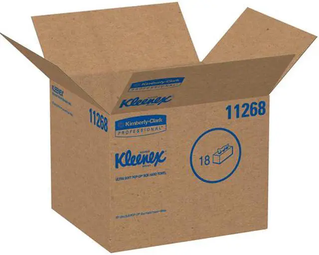 Alt view image 5 of 5 - Kleenex Hand Towels (11268), Ultra Soft and Absorbent, Pop-Up Box, 18 Boxes / Case, 70 Paper Hand Towels / Box, 1,260 Sheets / Case