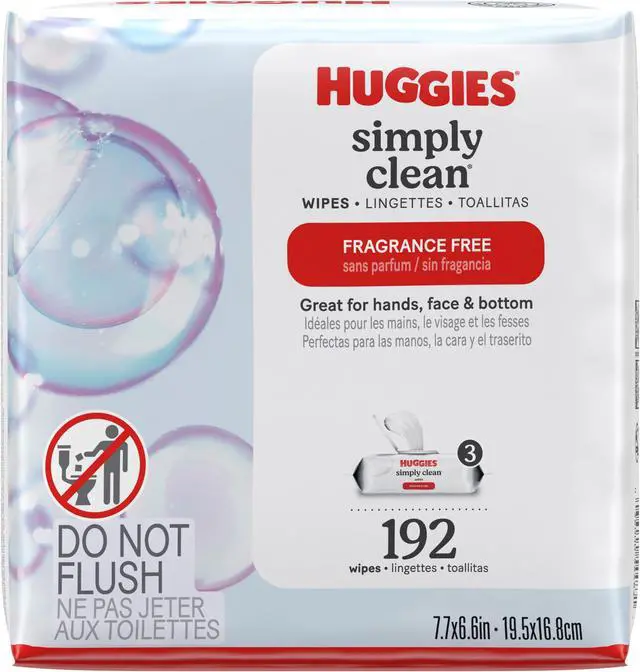 Alt view image 3 of 4 - Huggies Unscented Simply Clean Wipes 3Pack 54483