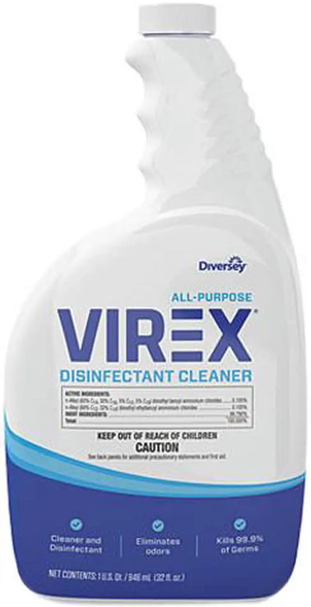 Main image of Diversey CBD540540 Virex All-Purpose Disinfectant Cleaner, Lemon Scent, 32 oz. Spray Bottle, 4 / Carton