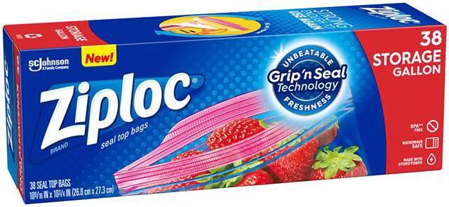 Ziploc Storage Bags, Gallon, 38/Box (314470)