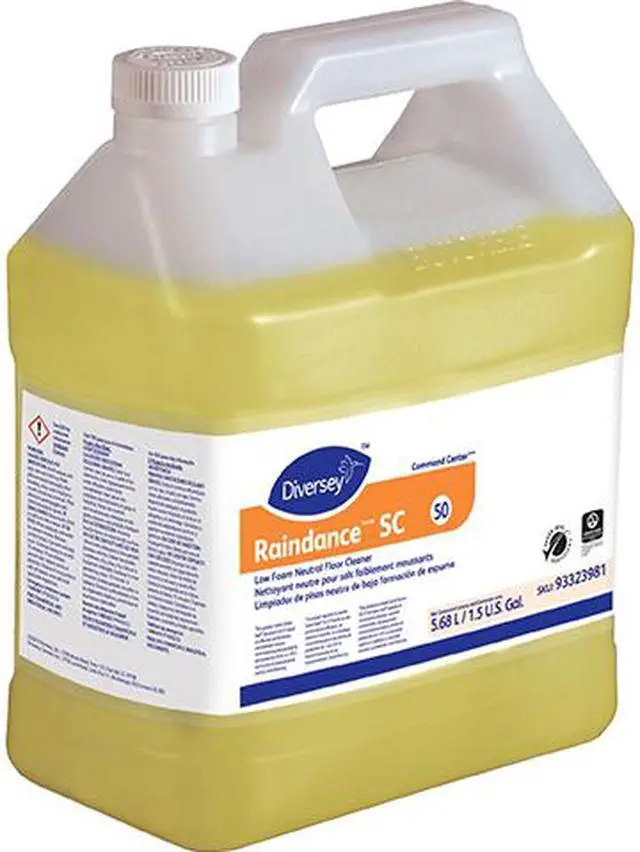 Main image of Diversey 93323981 Raindance Neutral Floor Cleaner - Concentrate Liquid - 192 fl oz (6 quart) - 2 / Carton - Yellow
