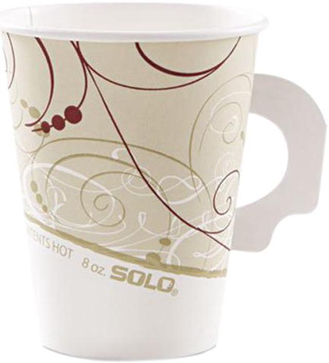SOLO Cup Company 378HSM-J8000 Hot Cups, with Paper Handle, Symphony Design,  8 Oz. - 1 Case (1000 Cups) 