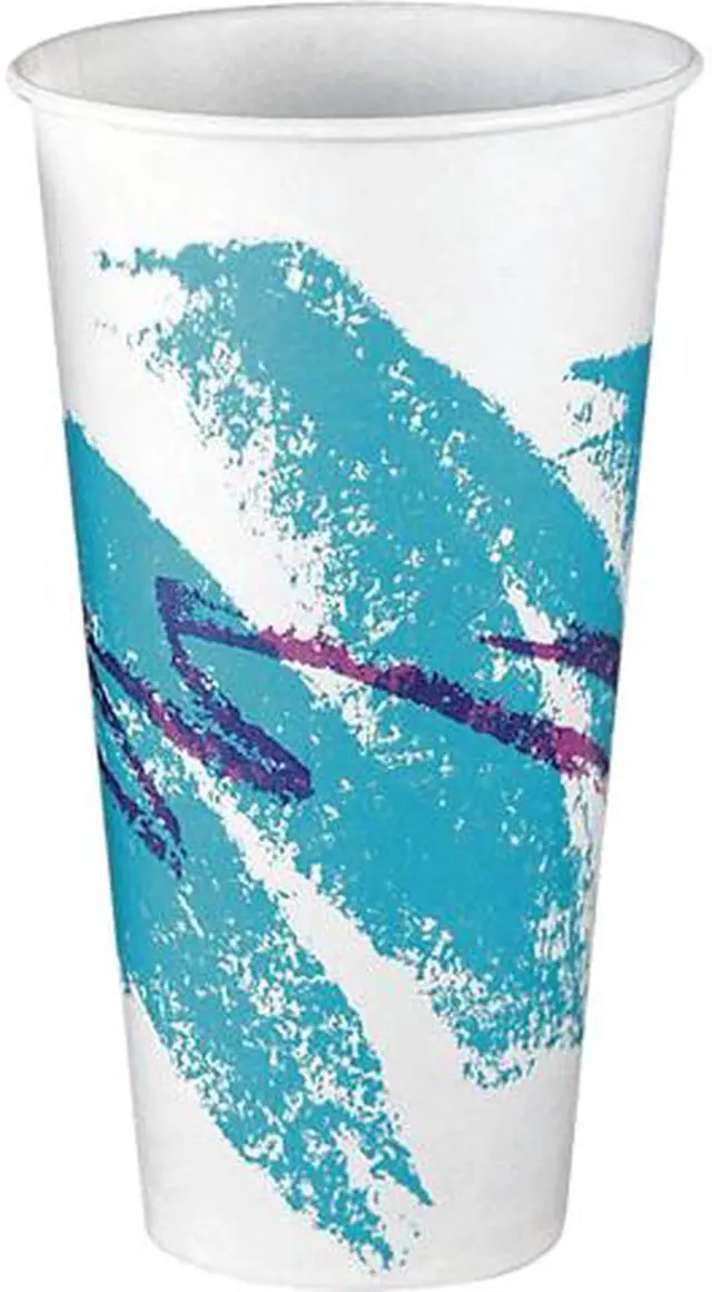 Main image of SOLO Cup Company RP24P-00055 Jazz Waxed Paper Cold Cups Rolled Rim