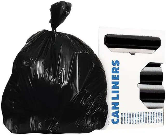 Main image of Heritage H8053TK R01 Linear Low Density Can Liners with AccuFit Sizing, 55 gal, 0.9 mil, 40" x 53", Black, 100/Carton
