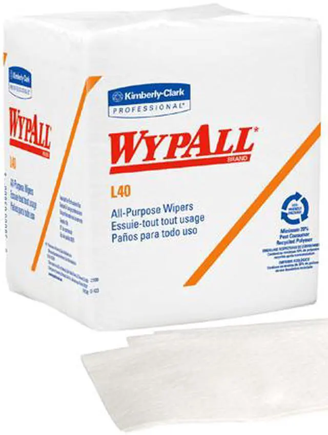 Alt view image 2 of 4 - WypAll L40 Disposable Cleaning and Drying Towels (05701), Limited Use Towels, White,18 Packs per Case, 56 Sheets per Pack, 1,008 Sheets Total