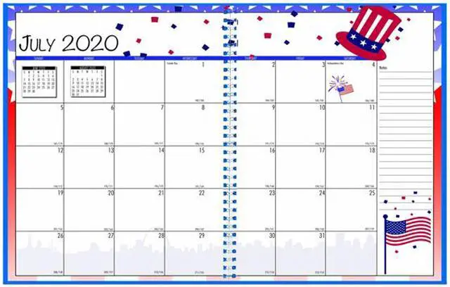 Alt view image 7 of 13 - House of Doolittle 2395-08 Seasonal Monthly Academic Planner, 10 x 7, Light Blue, 2020-2021
