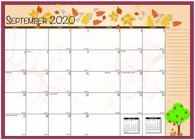Alt view image 8 of 13 - House of Doolittle 2395-08 Seasonal Monthly Academic Planner, 10 x 7, Light Blue, 2020-2021
