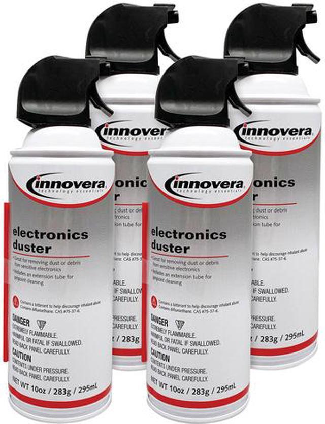 Innovera Compressed Air Duster Cleaner, 10 Oz Can, 4/pack 