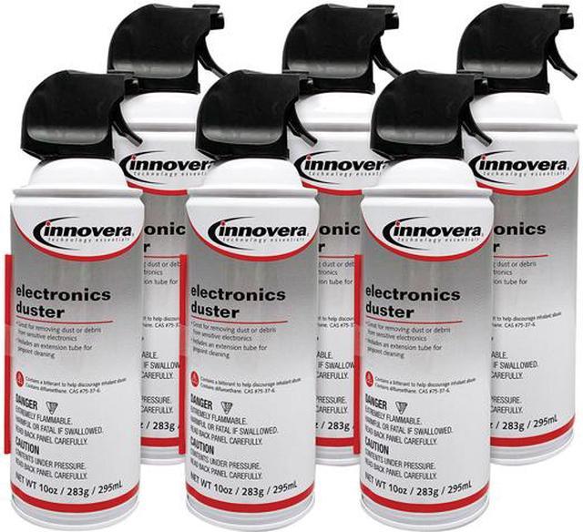 Innovera IVR10016 Compressed Air Duster Cleaner - White - Pack of 6