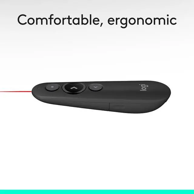 Alt view image 7 of 8 - Logitech R500s Laser Presentation Remote, Bluetooth, USB-A Receiver, Presentation Clicker with Laser Pointer (Class 1) for Powerpoint, Keynote, Google Slides, for Windows/MacOS