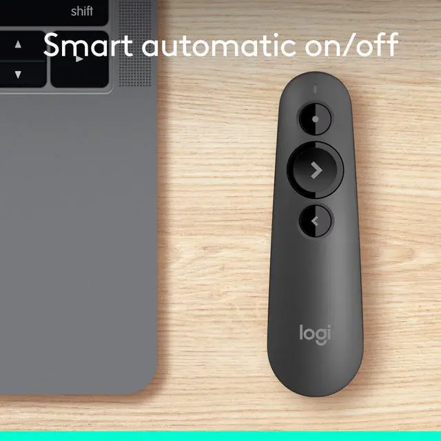 Alt view image 8 of 8 - Logitech R500s Laser Presentation Remote, Bluetooth, USB-A Receiver, Presentation Clicker with Laser Pointer (Class 1) for Powerpoint, Keynote, Google Slides, for Windows/MacOS