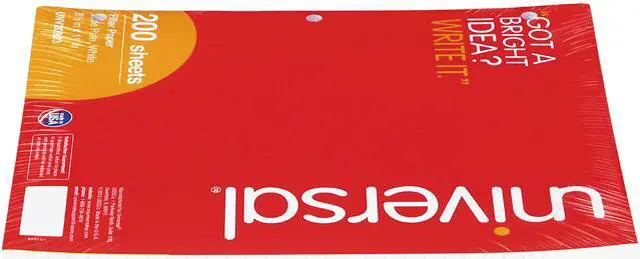 Main image of Universal UNV20923 Filler Paper, 3-Hole, 8.5 x 11, Wide/Legal Rule, 200/Pack