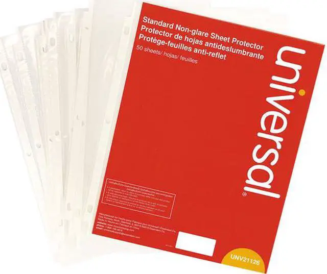 Main image of Universal UNV21126 Top-Load Poly Sheet Protectors, Std Gauge, Nonglare, Clear, 50/Pack