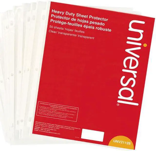 Main image of Universal UNV21128 Top-Load Poly Sheet Protectors, Heavy Gauge, Clear, 50/Pack