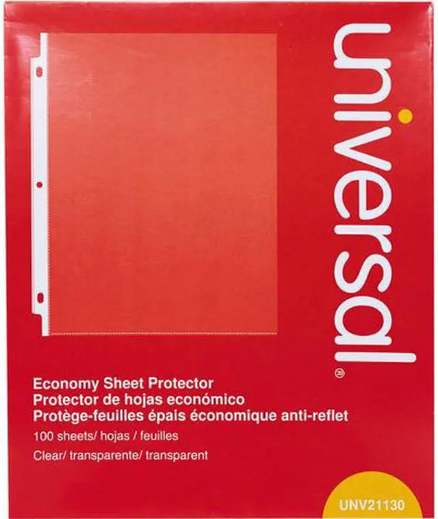 Main image of Universal UNV21130 Top-Load Poly Sheet Protectors, Economy, Letter, 100/Box
