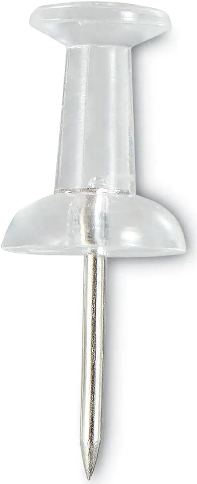 Main image of Universal UNV31306 Clear Push Pins, Plastic, 3/8", 400/Pack