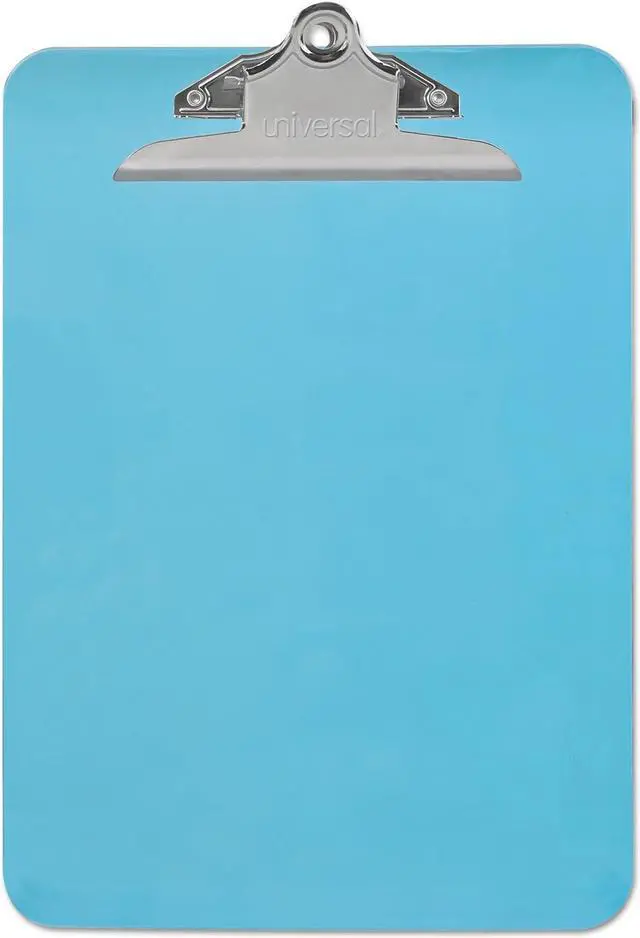 Main image of Universal UNV40307 Plastic Clipboard w/ High Capacity Clip, 1", Holds 8 1/2 x 12, Translucent Blue
