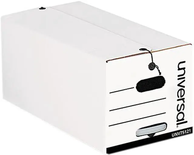 Main image of Universal 7512102 Deluxe Quick Set-up String-and-Button Boxes, Letter Files, White, 12/Carton