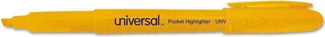 Main image of Universal UNV08853 Pocket Highlighters, Chisel Tip, Fluorescent Orange