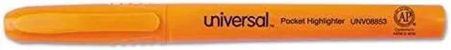 Alt view image 2 of 3 - Universal UNV08853 Pocket Highlighters, Chisel Tip, Fluorescent Orange
