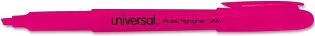 Main image of Universal UNV08855 Pocket Highlighters, Chisel Tip, Fluorescent Pink