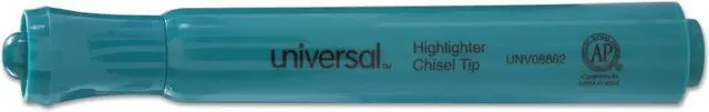 Main image of Universal UNV08862 Desk Highlighters, Chisel Tip, Fluorescent Green