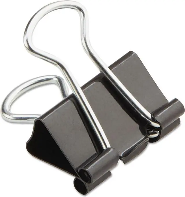 Main image of Universal UNV10199VP Binder Clips in Zip-Seal Bag, Mini, Black/Silver, 144/Pack