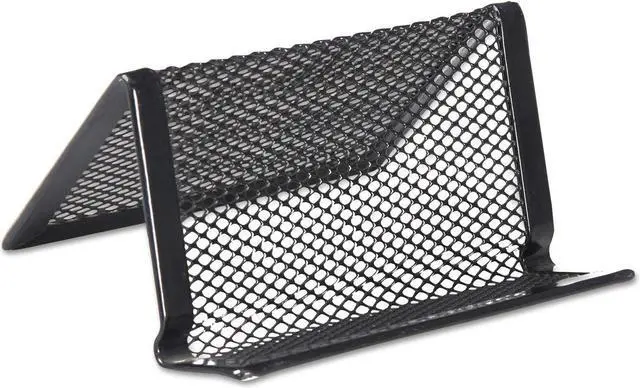 Main image of Universal UNV20005 Mesh Metal Business Card Holder, 50 2.25" x 4.00" Cards, Black