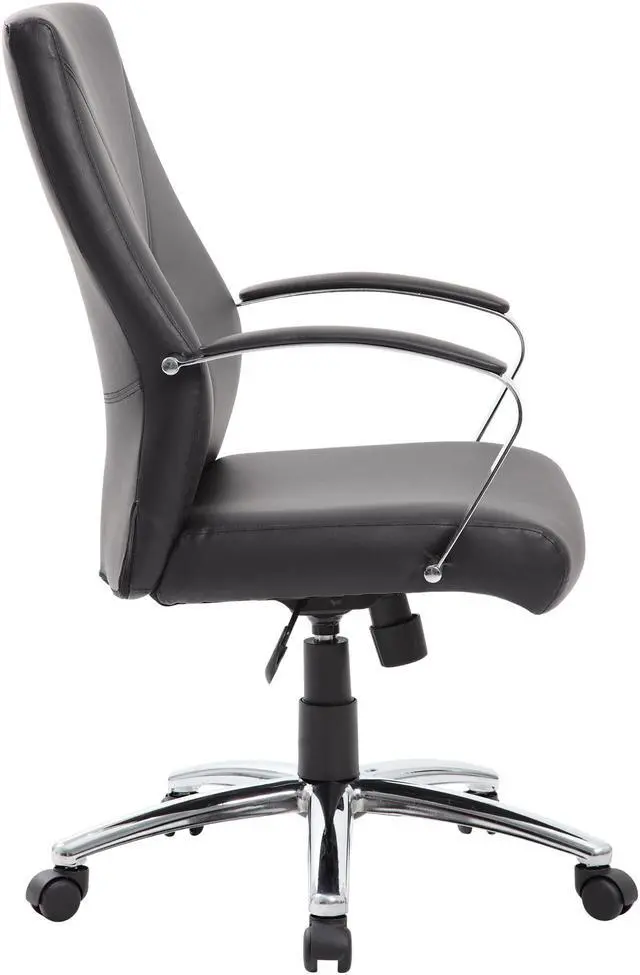 Alt view image 5 of 8 - Boss Office Supplies B10101-BK LeatherPlus Executive Chair