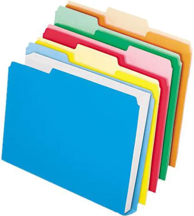 Main image of Pendaflex ESS-54460 DoubleStuff File Folders, 1/3 Cut, Letter, Assorted, 50/Pack