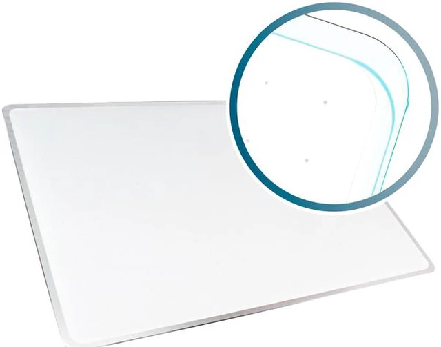 Main image of Floortex FCVGM3040WG Viztex Glacier Polar White Multi-Purpose Grid Glass Dry Erase Board 30" x 40"