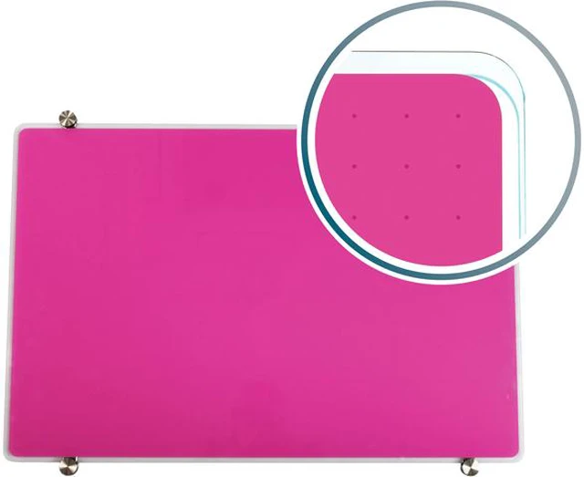 Main image of Floortex FCVGM2436VG Viztex Glacier Soft Violet Multi-Purpose Grid Glass Dry Erase Board 24" x 36"