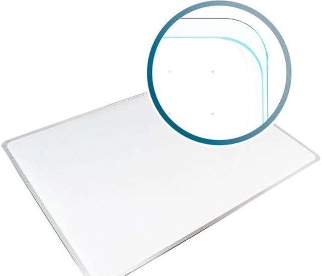 Main image of Floortex FCVGM1723WG Viztex Glacier Polar White Multi-Purpose Grid Glass Dry Erase Board 17" x 23"