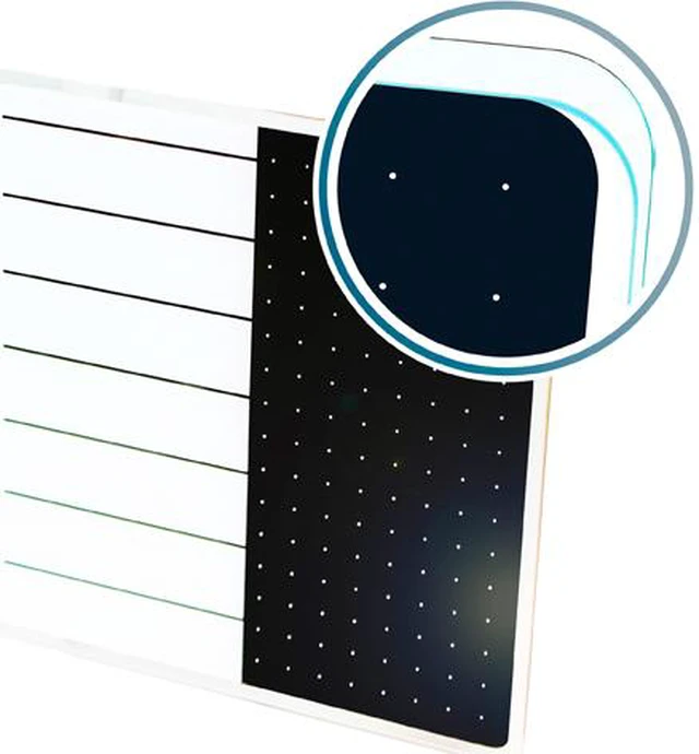 Main image of Floortex FCVGM1414WP Viztex Glacier Polar White & Jet Black Plan & Grid Glass Dry Erase Board - 14" x 14"